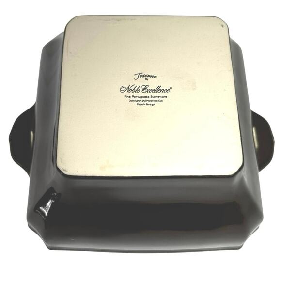 Noble Excellence Toscano Brown Covered Casserole Dish with Lid and 17" Platter - Picture 9 of 12